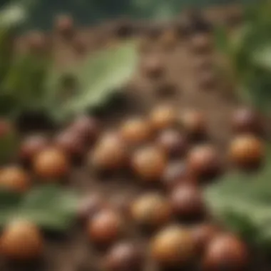 Conceptual representation of acorns symbolizing small investments in cryptocurrency.