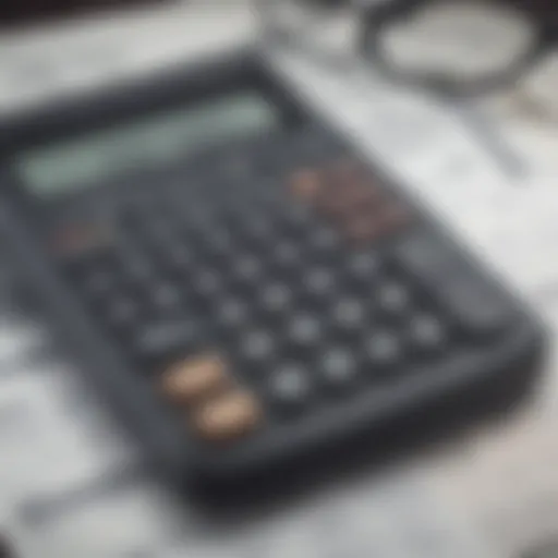 A detailed calculator showcasing financial calculations for homeownership