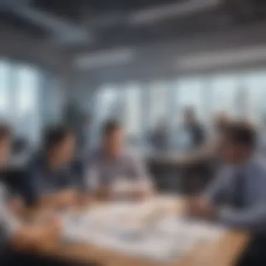 Collaboration in Business Incubators A diverse group of entrepreneurs brainstorming in a collaborative workspace