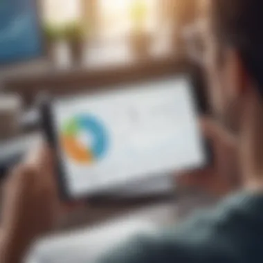 Engaging with Financial Insights User interacting with financial insights on Credit Karma