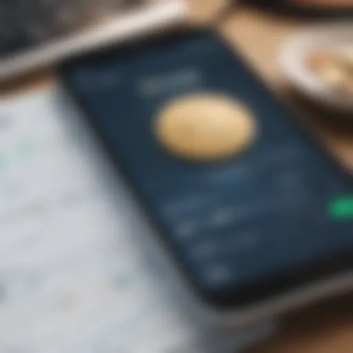 User interface of the Coinbase app showcasing trading features