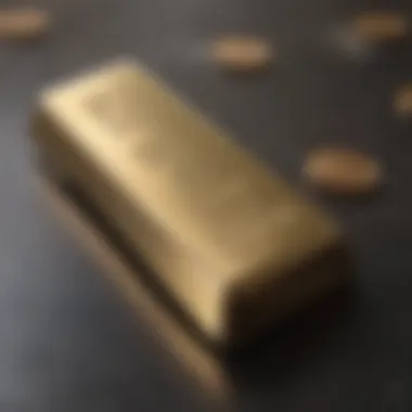 Close-up of a well-crafted bullion bar with assay mark