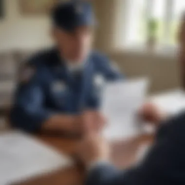 A veteran reviewing home loan documents