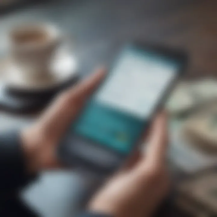 A close-up of a smartphone displaying a banking app for easy fund management