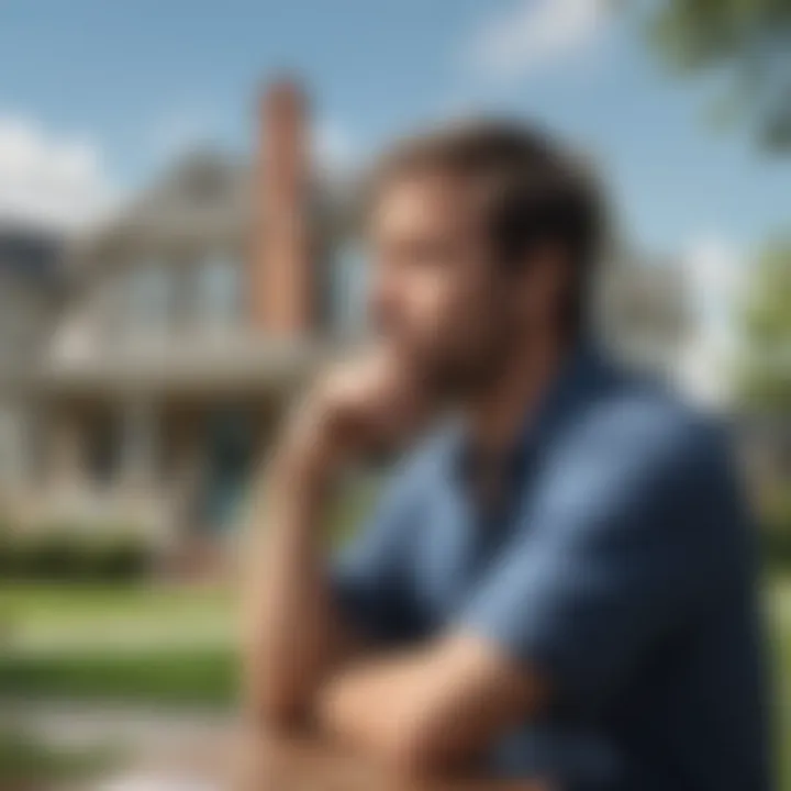 A distressed homeowner contemplating options available post-bankruptcy