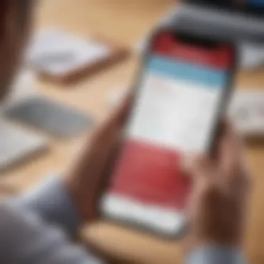 Wells Fargo Banking Interface Overview Visual representation of the Wells Fargo banking app interface